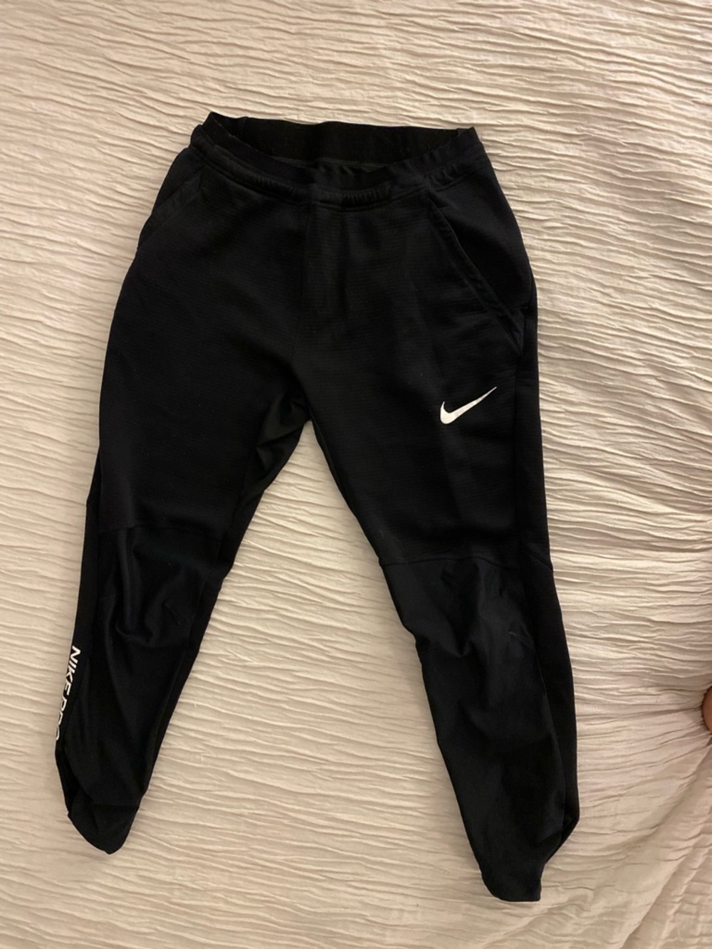 Nike Black Joggers with White Swoosh